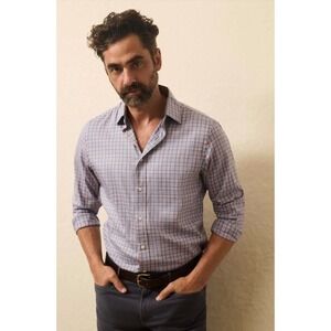 Men's Faherty Brand Movement Button Down Shirt Plaid Long Sleeve Size L